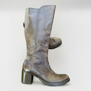 Dansko Ashby Riding Boots Womens US 10.5-11 Brown Leather Knee High Block Heel